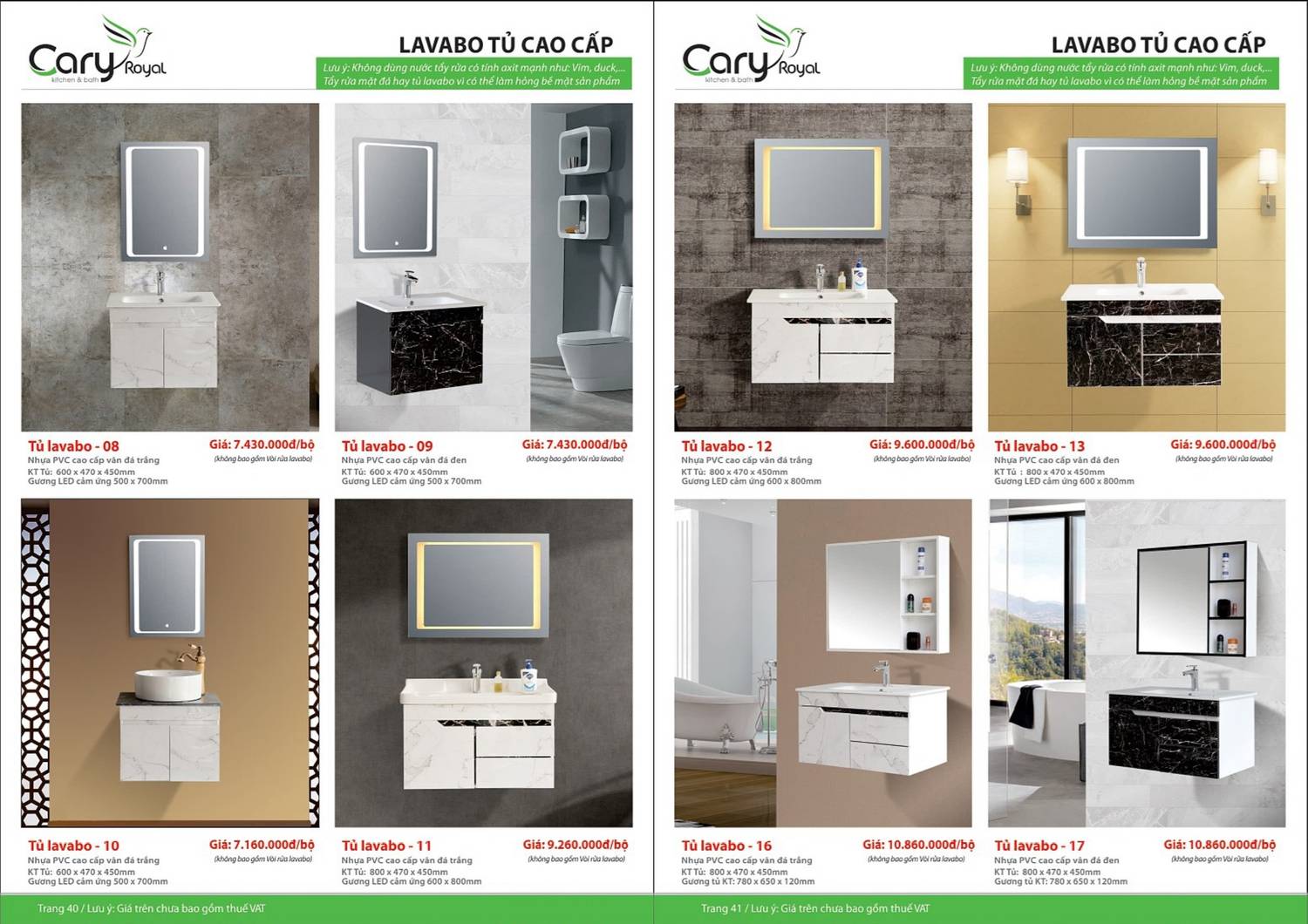 Thiết bị vệ sinh CARY ROYAL Catalogue và Bảng giá mới nhất 2024 - 2025 /Page 21